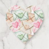 Valentine Envelope and Hearts Bedankjes Labels (Voorkant)