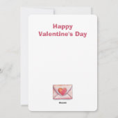 Valentine Envelopes and Hearts Feestdagenkaart (Achterkant)