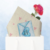 Valentine Envelopes and Hearts Tissuepapier