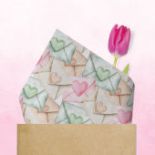 Valentine Envelopes and Hearts Tissuepapier