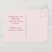 Valentine Fairy on Pink Clouds Fantasy Art Feestdagenkaart (Achterkant)