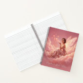 Valentine Fairy on Pink Clouds Fantasy Art Name Notitieboek (Binnen)