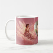 Valentine Fairy on Pink Clouds Fantasy Art Photo Koffiemok (Links)