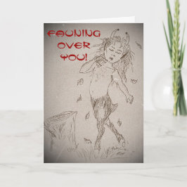 Valentine Fauning Over You Feestdagen Kaart