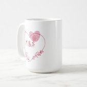 Valentine Fingerprint Heart  Mug Koffiemok (Voorkant links)