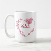 Valentine Fingerprint Heart  Mug Koffiemok (Links)
