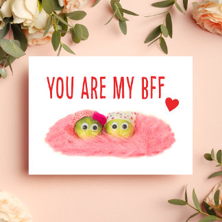 Valentine for Best Friend - Cute Crafted Veggie Feestdagenkaart