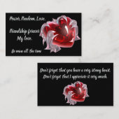 Valentine for strong men made with love visitekaartje (Voorkant / Achterkant)