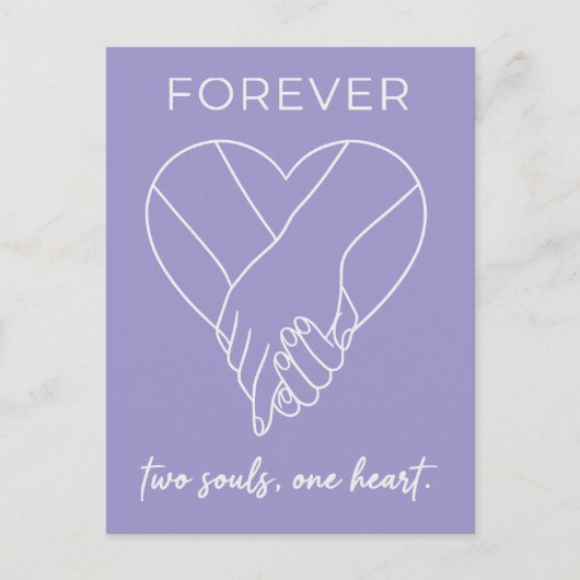 Valentine Forever Design | Couple One Heart Feestdagenkaart (Voorkant)