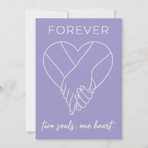 Valentine Forever Design Koppel Eén Hart Feestdagenkaart