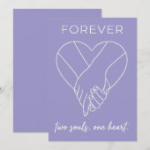 Valentine Forever Design | Koppel Eén Hart Feestdagenkaart (Voorkant / Achterkant)