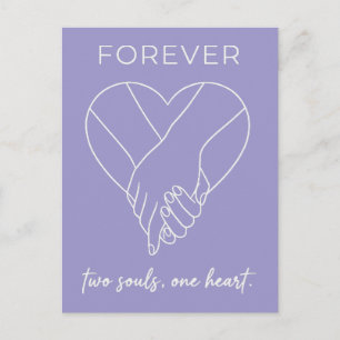 Valentine Forever Design   Koppel Eén Hart Feestdagenkaart