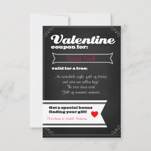 Valentine free coupon kaart (Voorkant)