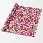 valentine fun woman cadeaupapier (Uitgerold)