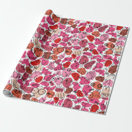 valentine fun woman cadeaupapier