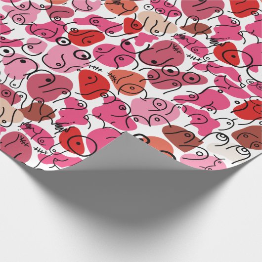 valentine fun woman cadeaupapier (Hoek)