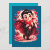 Valentine Funny Dracula Feestdagenkaart (Voorkant / Achterkant)