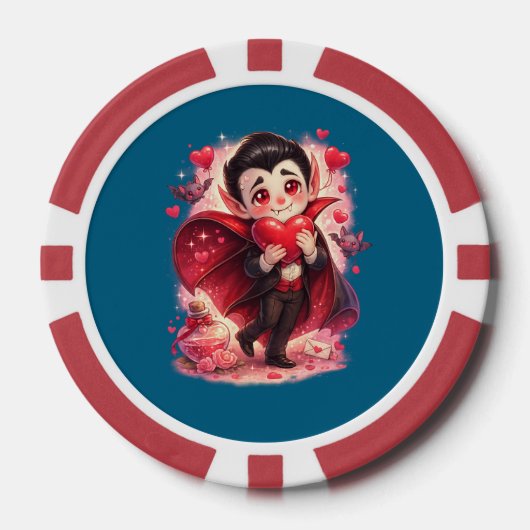 Valentine Funny Dracula Poker Chips (Voorkant)
