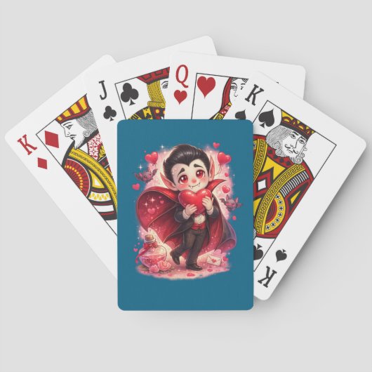 Valentine Funny Dracula  Pokerkaarten (Achterkant)