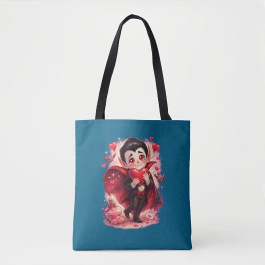 Valentine Funny Dracula tote bag - two-sided (Voorkant)