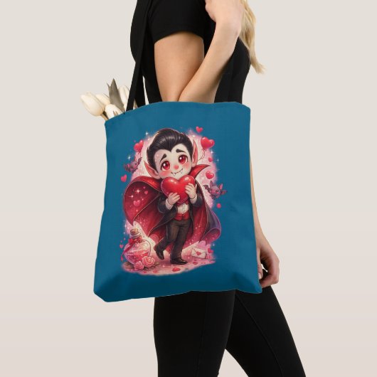 Valentine Funny Dracula tote bag - two-sided (Dichtbij)