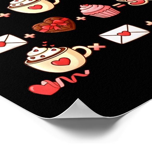 Valentine Funny Math Equation 6 7 Six Seven Meme T Poster (Hoek)