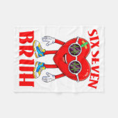 Valentine Funny Six Seven Bruh Meme 67 Heart Lover Fleece Deken (Voorkant (Horizontaal))