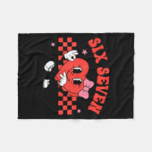 Valentine Funny Six Seven Heart Bow Meme Gen Alpha Fleece Deken (Voorkant (Horizontaal))