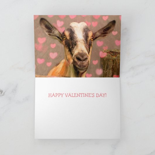 Valentine Geit Feestdagen Kaart (Binnen)
