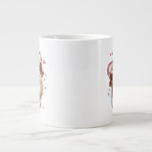 Valentine Gerbil Coffee Mug – Cute Heart Glasses  Grote Koffiekop (Voorkant)