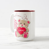 Valentine Gift Tweekleurige Koffiemok (Voorkant links)