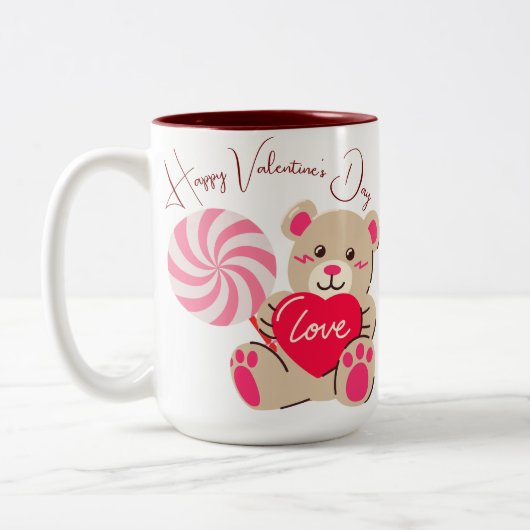 Valentine Gift Tweekleurige Koffiemok (Links)