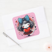 Valentine Girl Art 3 inch sticker – Kawaii Liefde (Envelop)