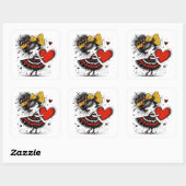 Valentine Girl Art 3 inch sticker – Kawaii Liefde (Vel)