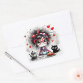 Valentine Girl Art 3 Inch Sticker – Kawaii Love (Envelop)