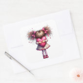 Valentine Girl Art 3 Inch Sticker – Kawaii Love (Envelop)