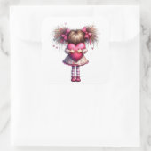 Valentine Girl Art 3 Inch Sticker – Kawaii Love (Tas)