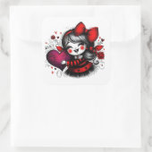 Valentine Girl Art 3 Inch Sticker – Kawaii Love (Tas)