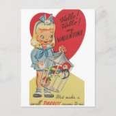 Valentine girl briefkaart (Voorkant)