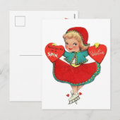 Valentine girl feestdagenkaart (Voorkant / Achterkant)