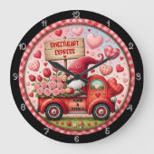 Valentine Gnome Sweetheart Express Grote Klok (Voorkant)