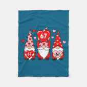 Valentine Gnomes 67 Funny Meme Cute Love Gnome Cou Fleece Deken (Voorkant)