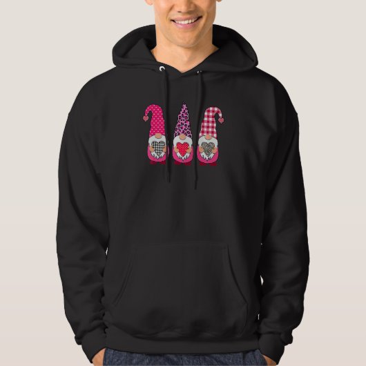 Valentine Gnomes Valentine's Day Love Leopard Buff Hoodie (Voorkant)