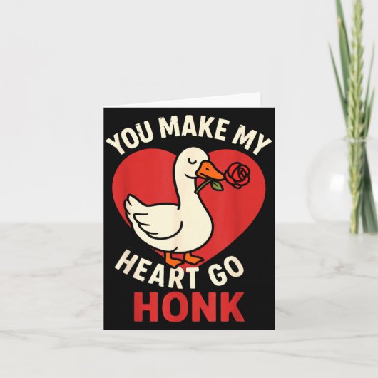 Valentine Goose Love Valentine's - You Make My Hea Kaart (Voorkant)