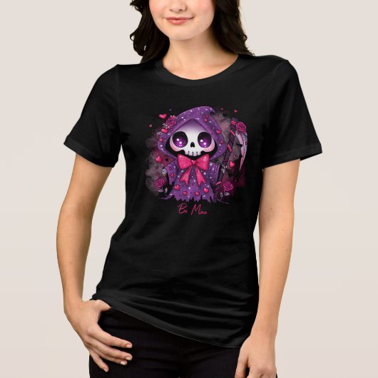 Valentine Grim Reaper Tri-Blend Shirt (Voorkant)