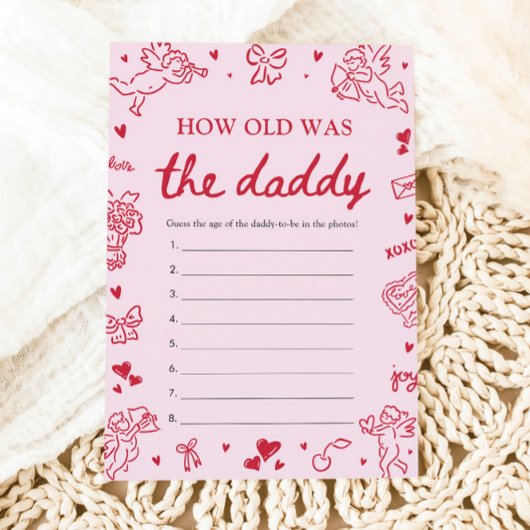 Valentine Hand Drawn How Old Was The Daddy Game Kaart