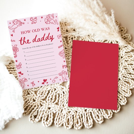 Valentine Hand Drawn How Old Was The Daddy Game Kaart