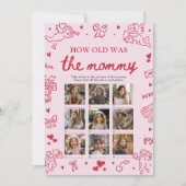Valentine Hand Drawn How Old Was The Mommy Game Kaart (Voorkant)