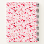 Valentine Harten Whimwhams Waterverf Roze Rood Notitieboek (Achterkant)