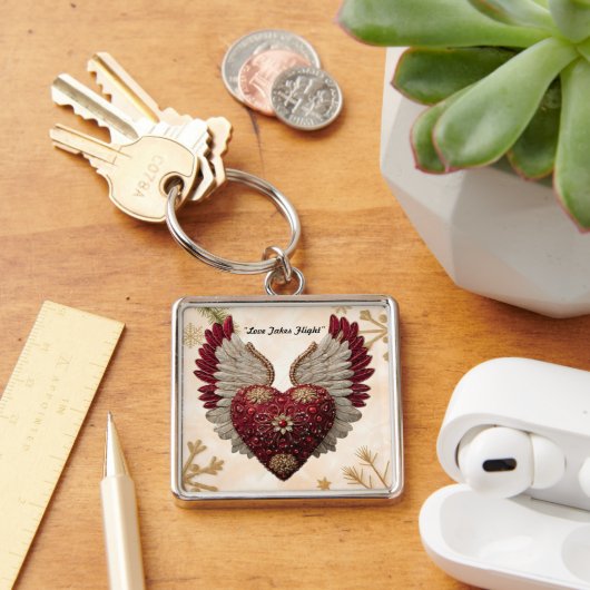 "Valentine Hartenvleugels" Sleutelhanger (Bureau)